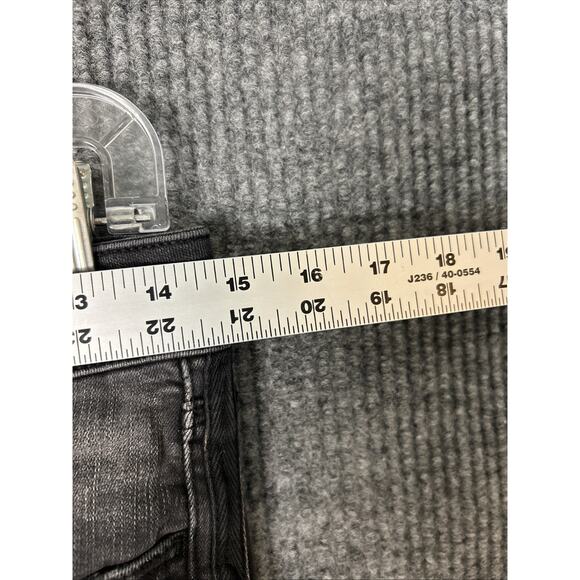 American Eagle Womens Hi Rise Jeggings Sz 8 Black Distressed Next Level Stretch - Picture 6 of 11